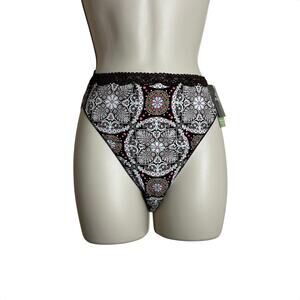 Jockey Size 8 Women's Panties Brown Print Soft Tactel NWT